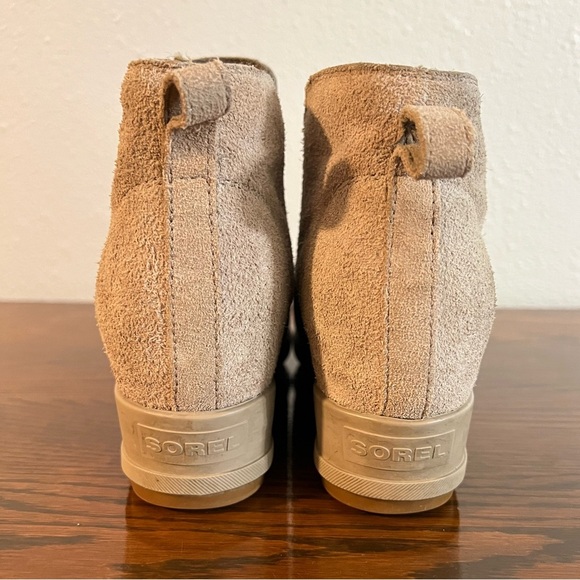 Sorel Womens Evie Pull On Boots Brown Leather Size 6.5 used pre owned condition - Picture 3 of 7